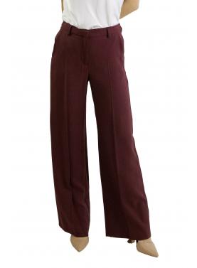 Pantalone in viscosa con bottone palazzo Options 